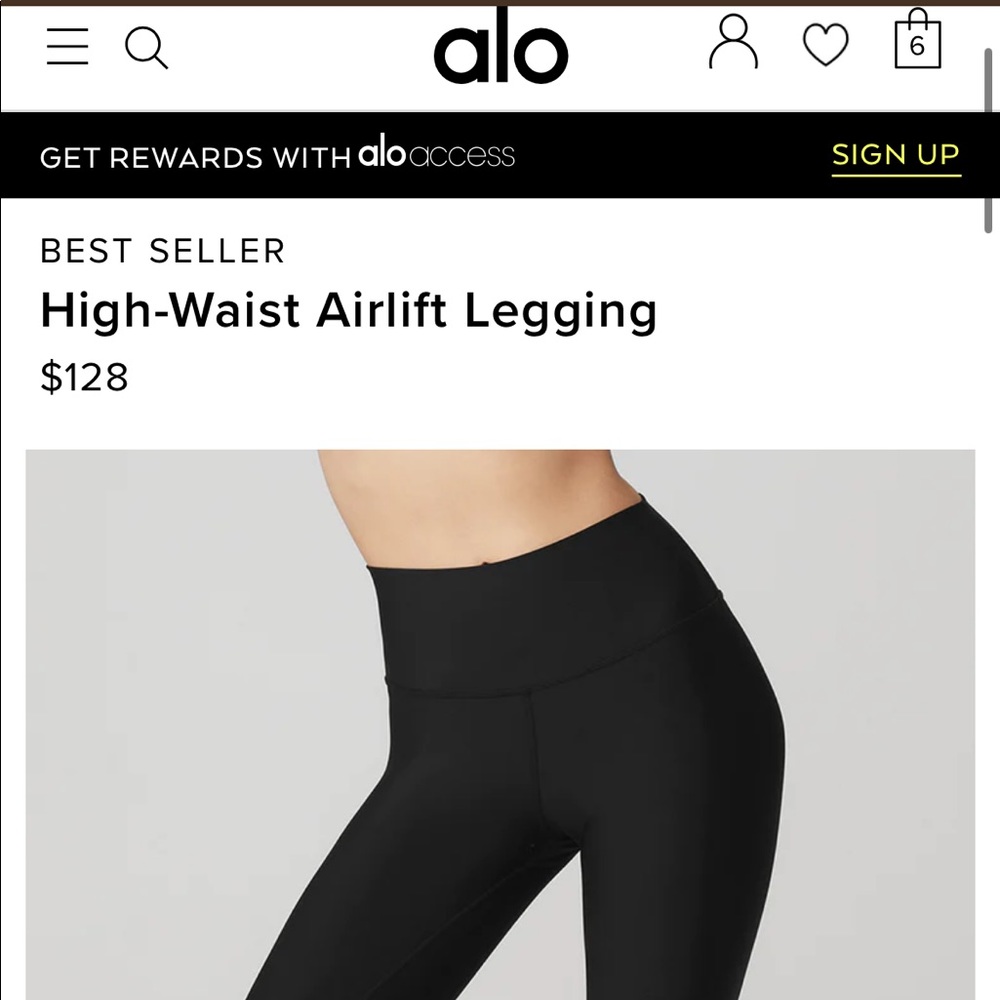Ali Airlift leggings black size small